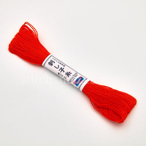 Sashiko Thread  Solid 20m - 22 Bright Orange / 20 metres (4971451296693)