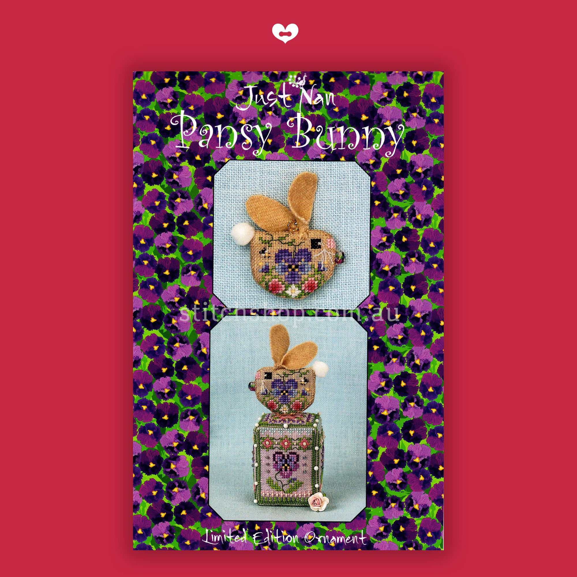 Pansy Bunny with Linen