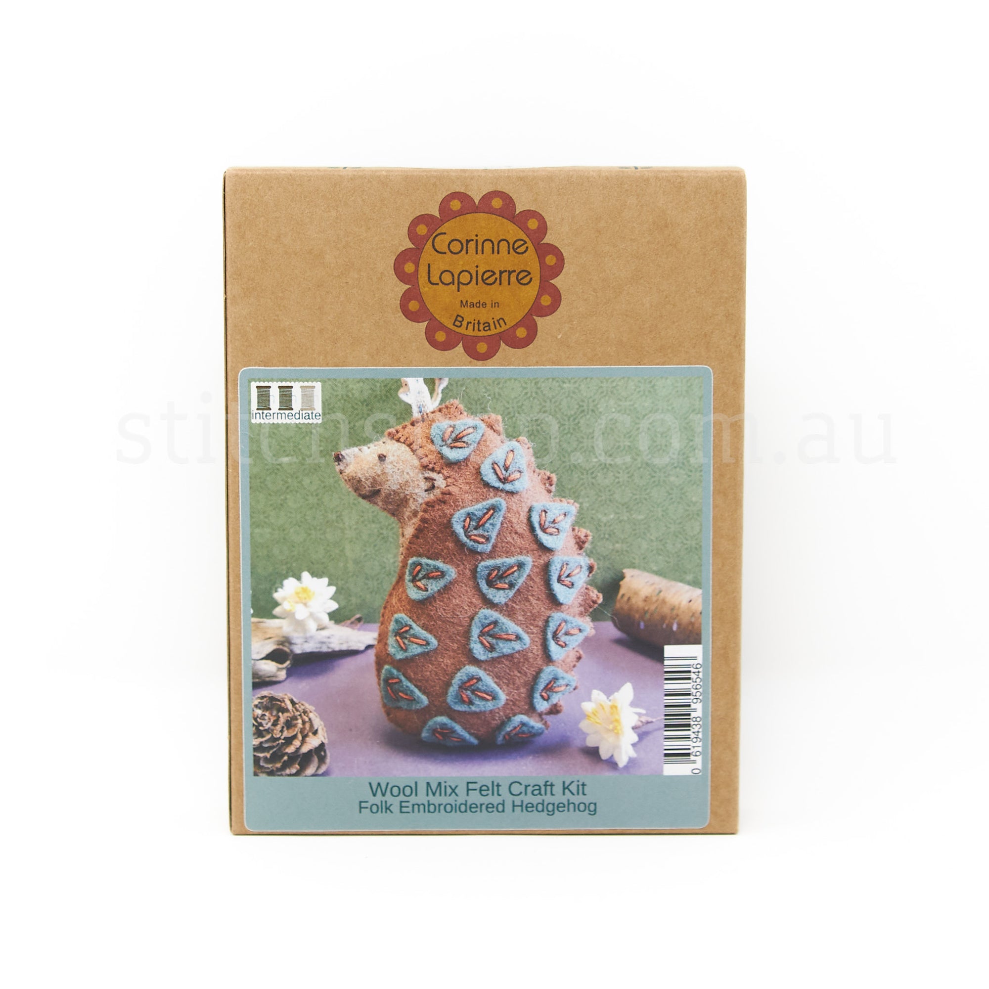 Folk Embroidered Hedgehog Felt Mini Kit - Default Title (0619438956546)