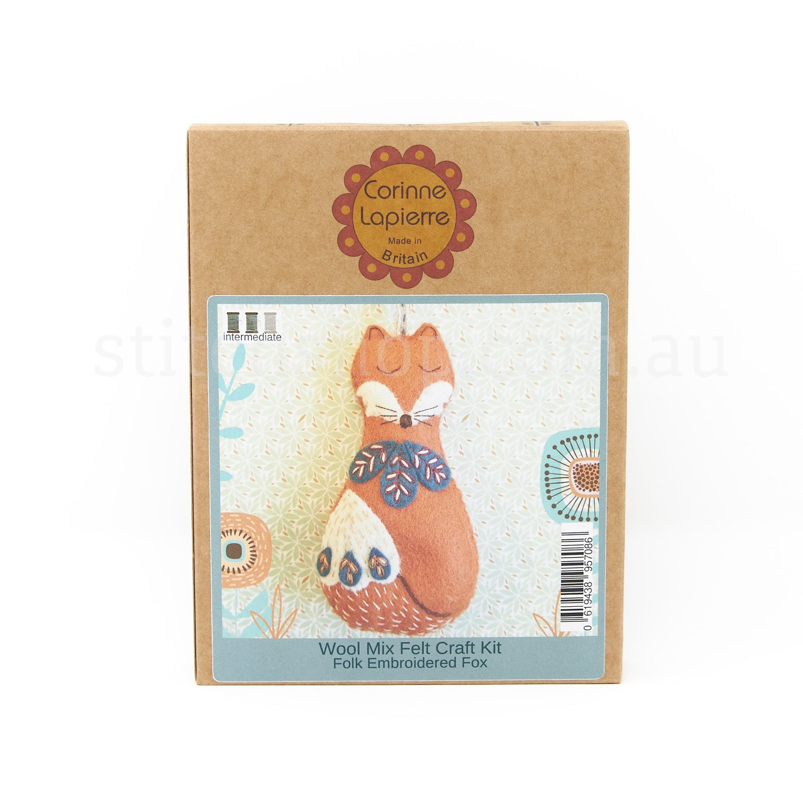 Folk Embroidered Fox Felt Mini Kit - Default Title (0619438957086)