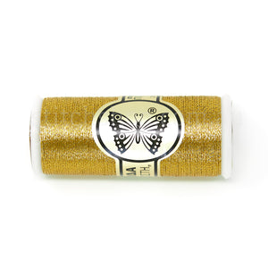 Butterfly Metallic Embroidery Thread - Medium Gold (5204557245531)
