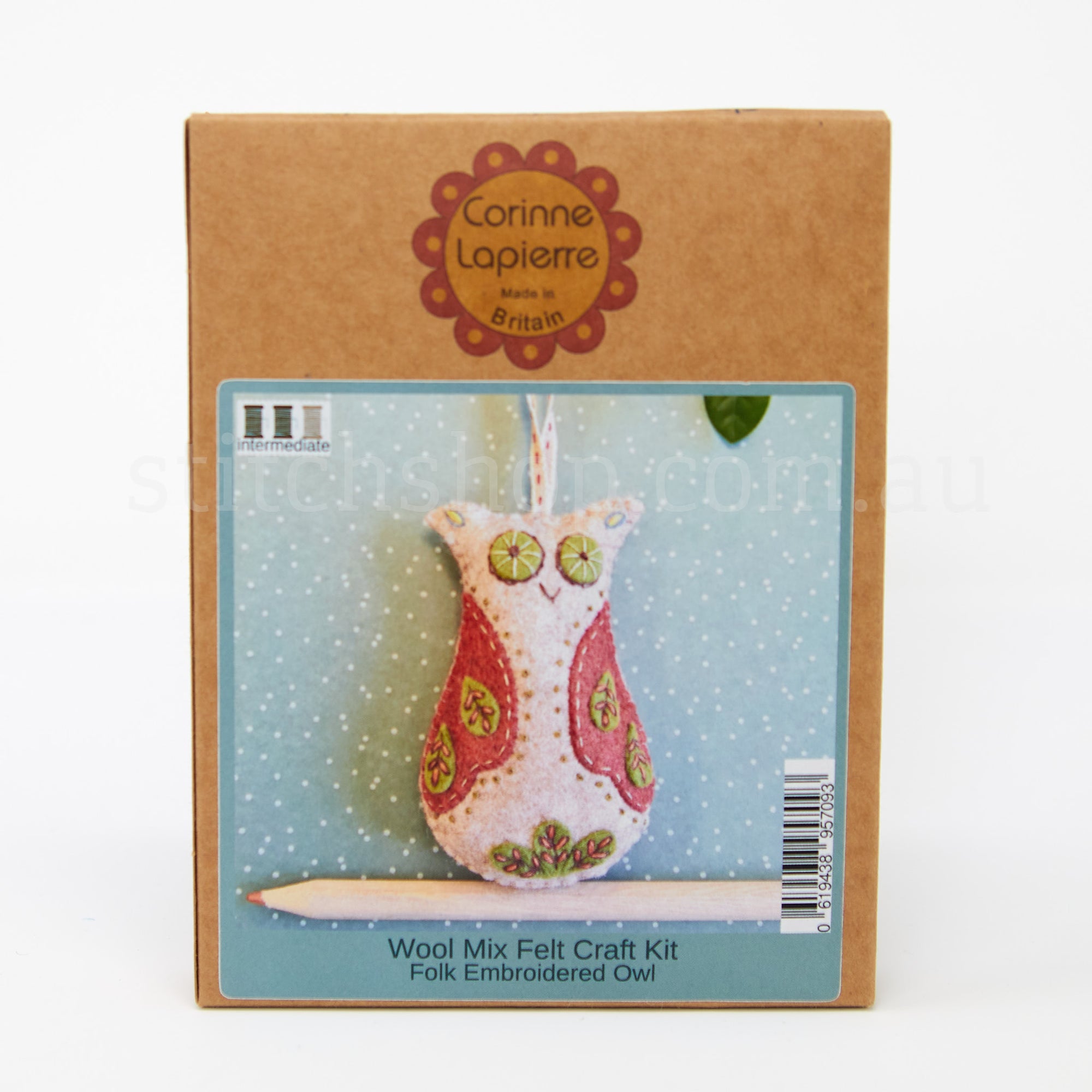 Folk Embroidered Owl Felt Mini Kit
