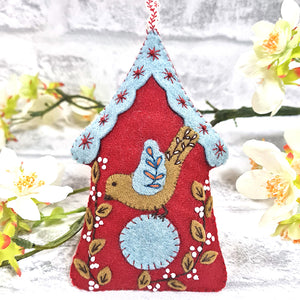 Folk Birdhouse Wool Mix Felt Mini Kit