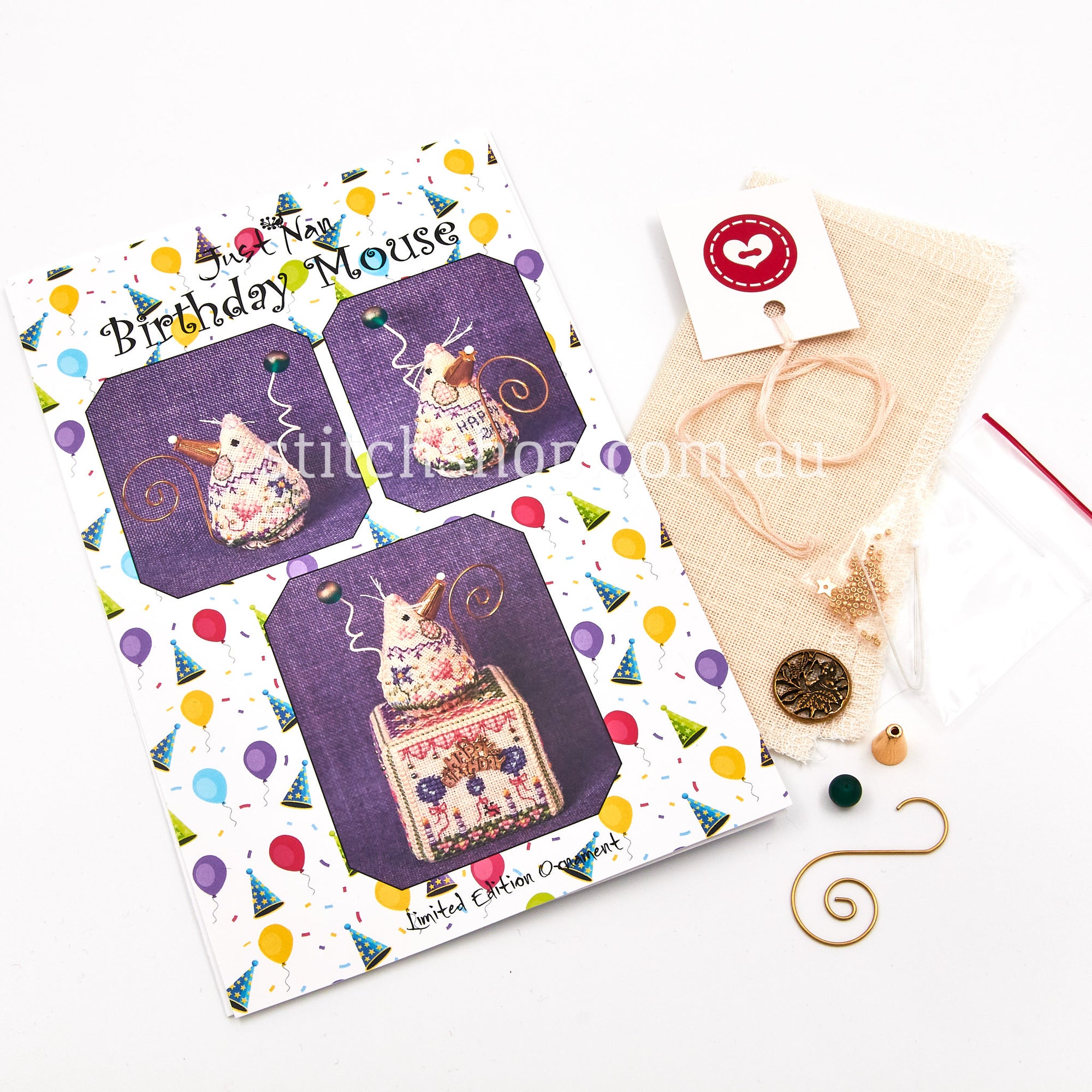 Birthday Mouse with Embellishment Pack & Linen