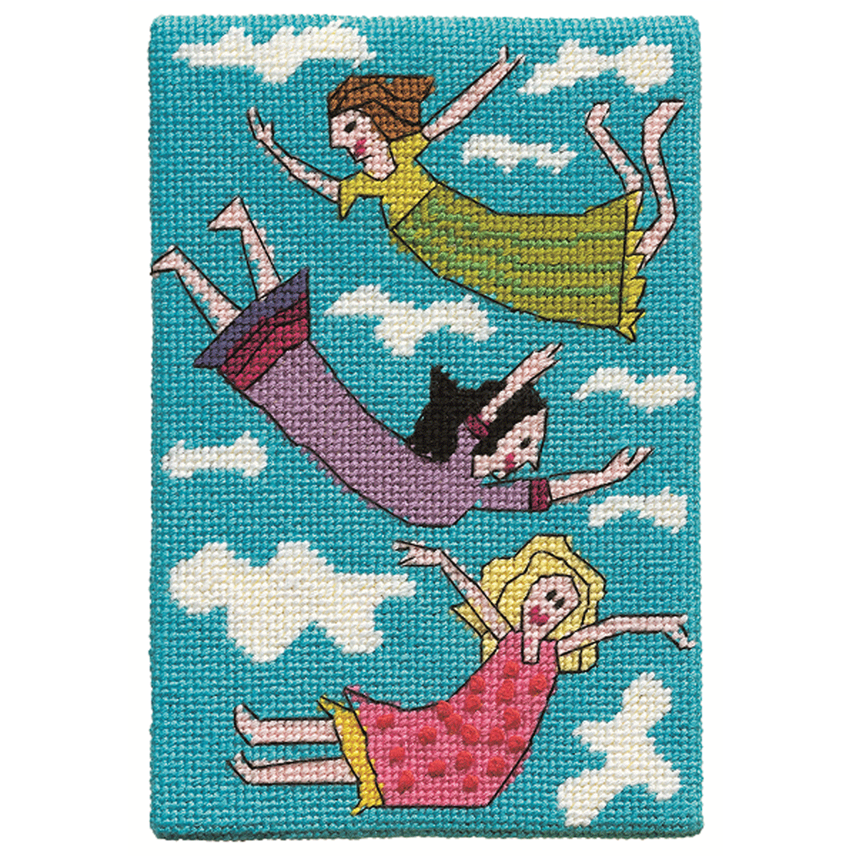 Floating Around in Frocks Postcard size Needlepoint Kit