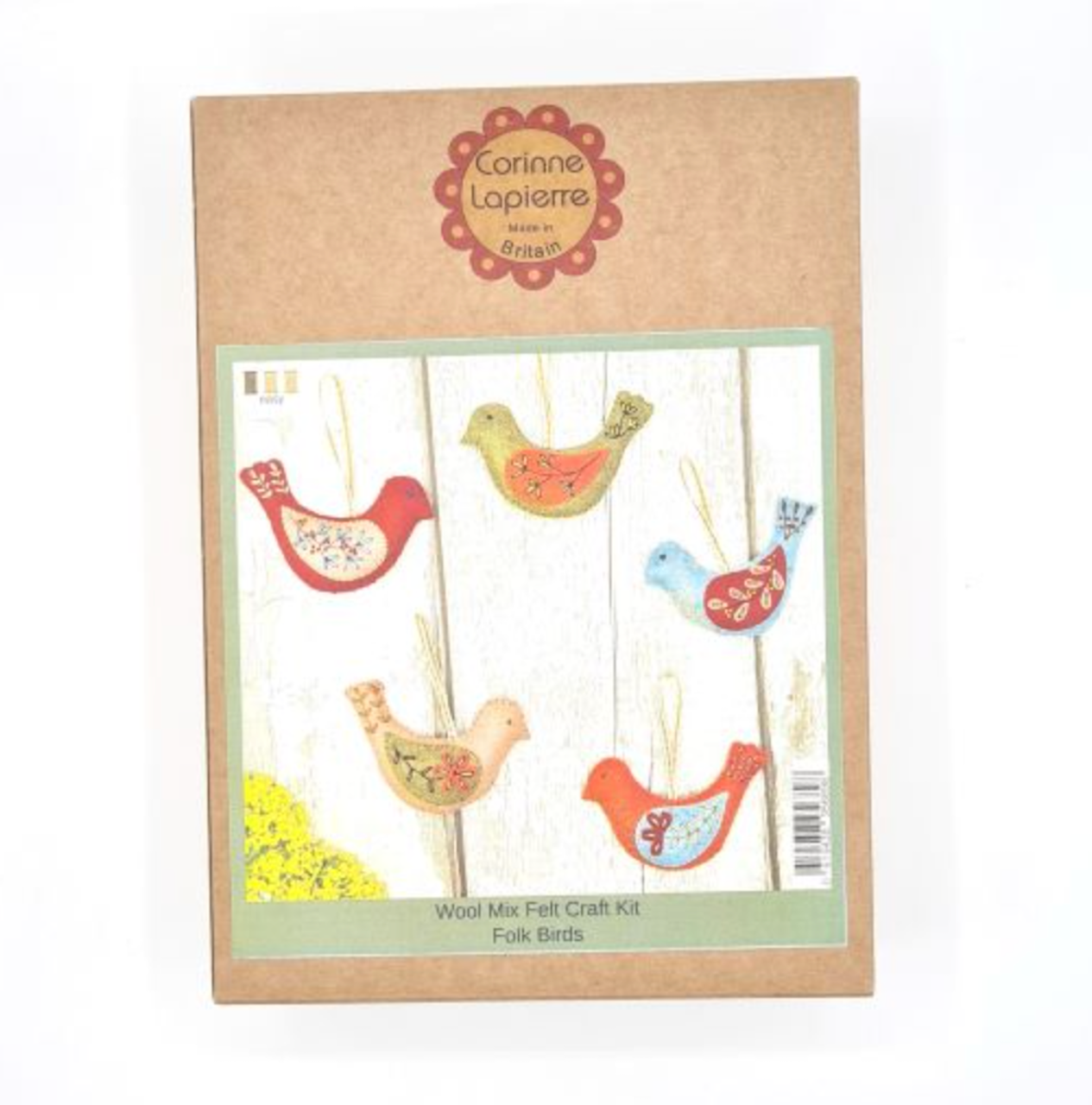 Folk Birds Wool Mix Felt Kit