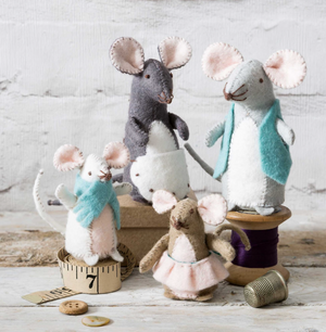 Mouse Family Wool Mix Felt Kit