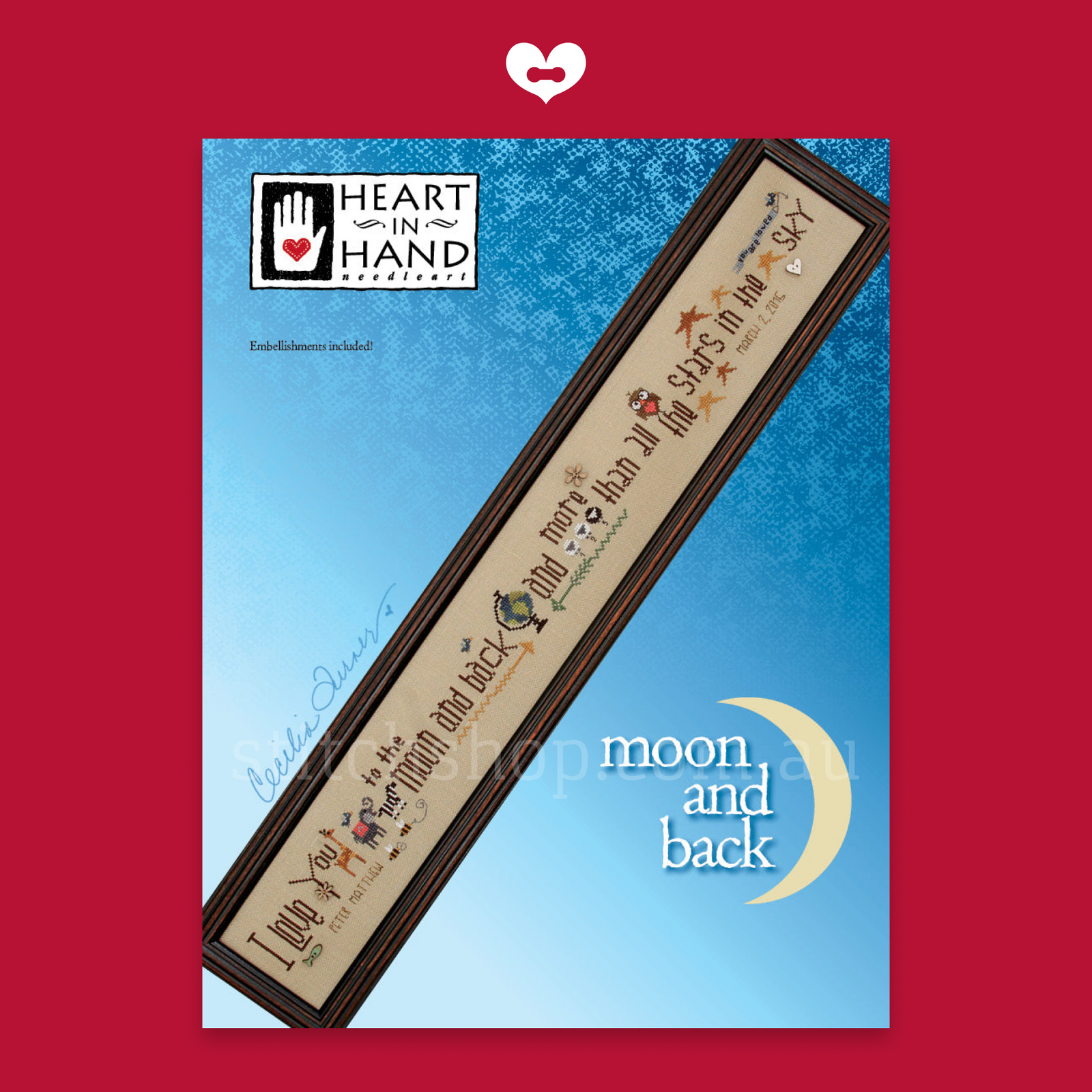 Moon and Back Chart with Button Pack