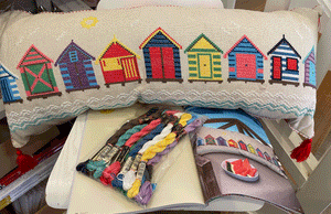 Bathing Boxes Lumbar Cushion Cross Stitch Chart