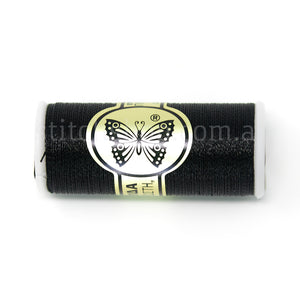 Butterfly Metallic Embroidery Thread - Black (btblack)