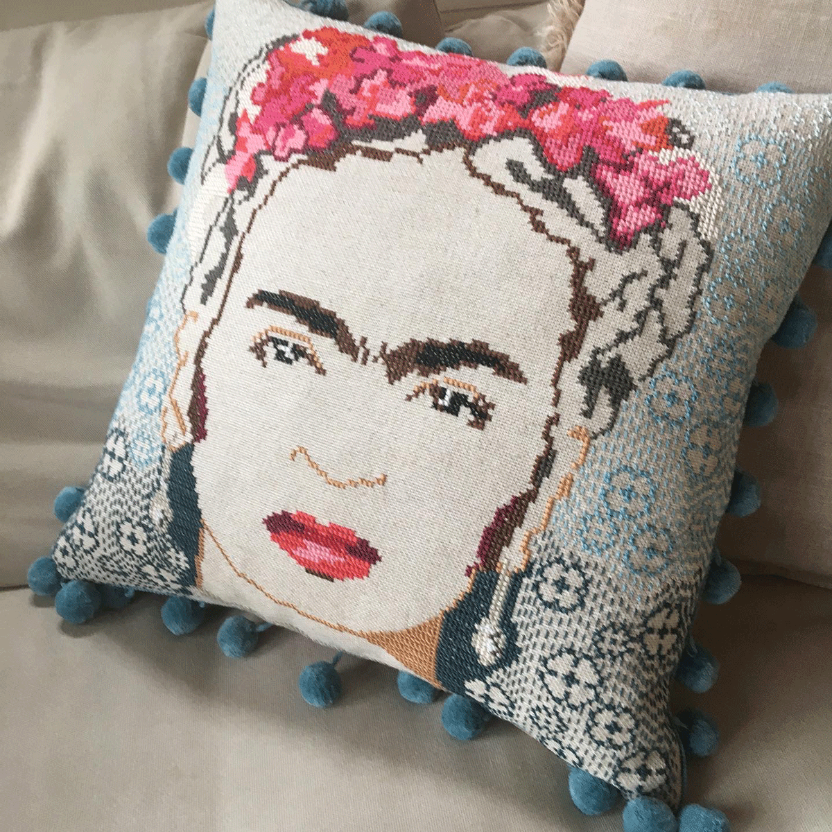 Frida Cushion Cross Stitch Chart