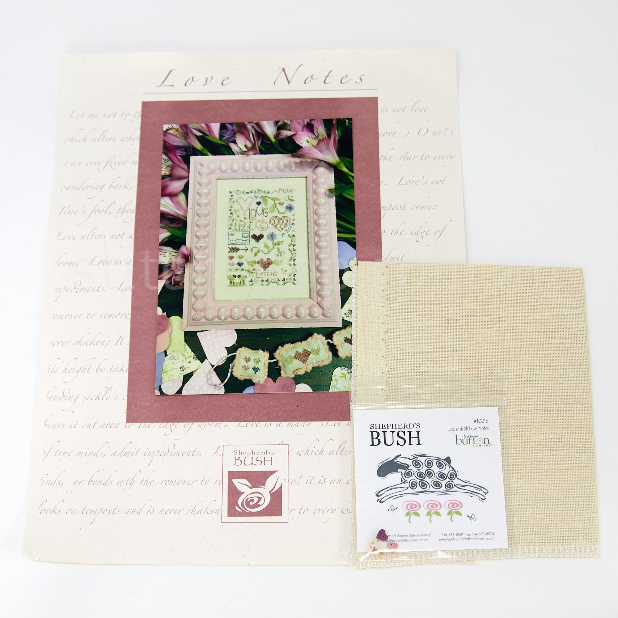 Love Notes Chart with Button Pack & Linen