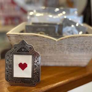 Faux Tin Mini Frame Cross Stitch Kit