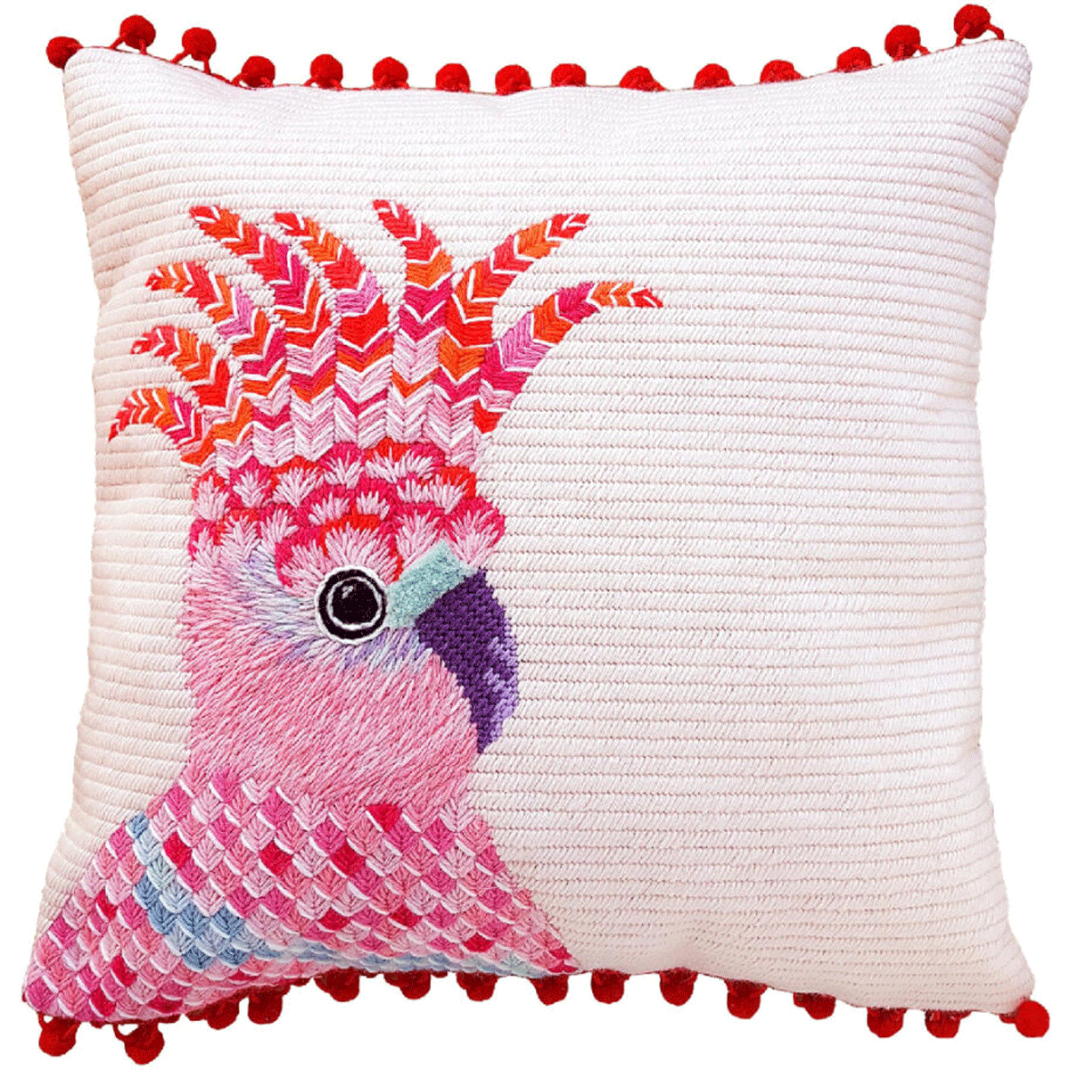 Pink Cockatoo Needlepoint kit