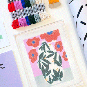 Poppy Pot Needlepoint Kit
