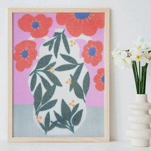 Poppy Pot Needlepoint Kit