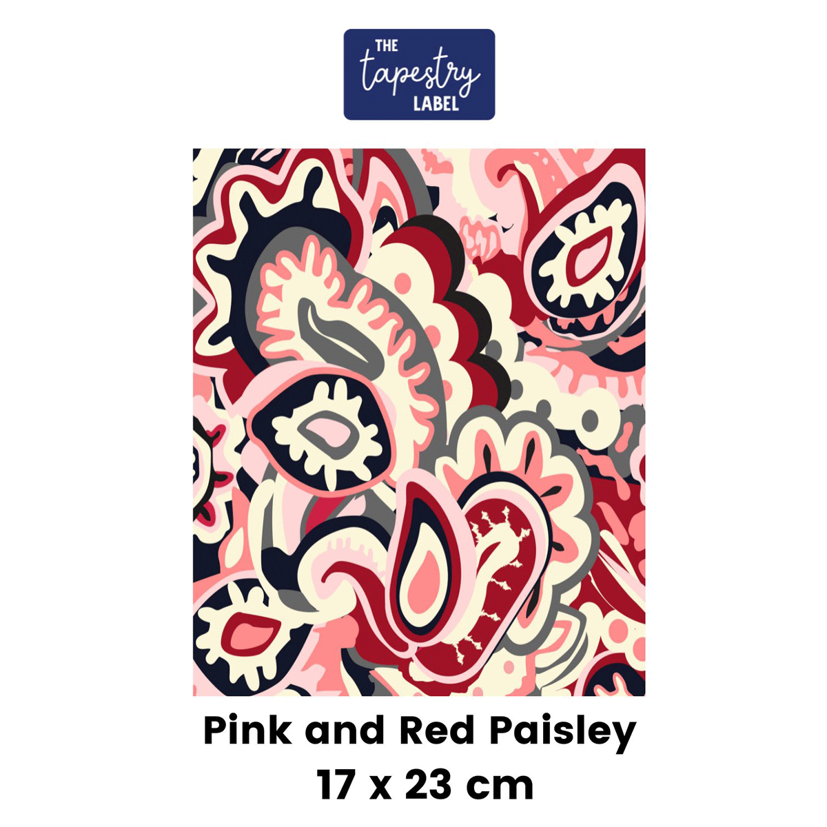 Pink & Red Paisley Tapestry Kit
