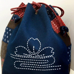 Sashiko Kinchaku Bag Workshop - Deposit