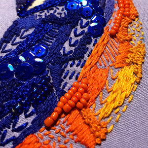 Azure Kingfisher Embroidery Kit