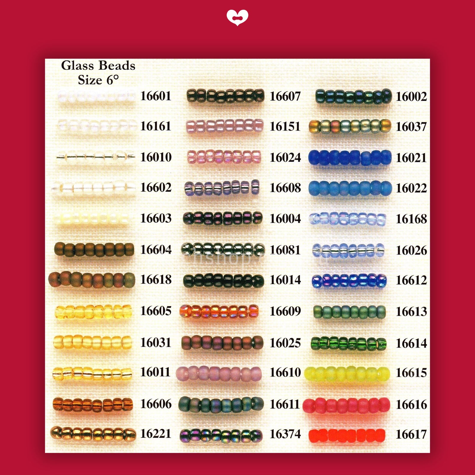 Mill Hill Size 6 Glass Beads