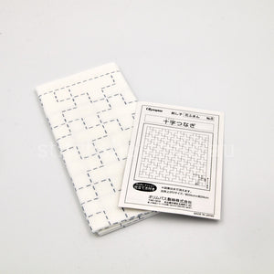 Sashiko Hana Fukin Sampler (White) - 8 Linked Ten Crosses (4971451317084)