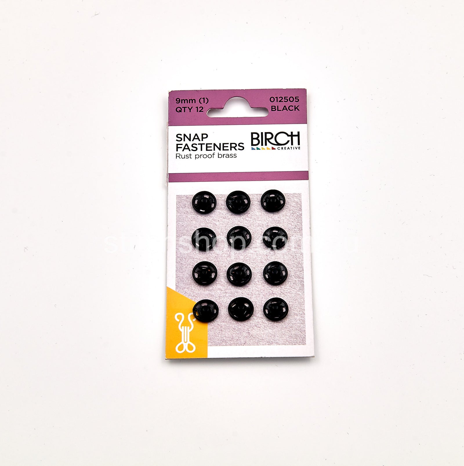Birch Snap Fasteners - Black 9mm (9313792002895)