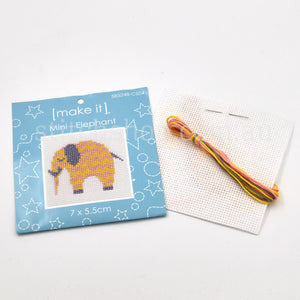 Mini Cross Stitch Kit - elephant (9313792542285)