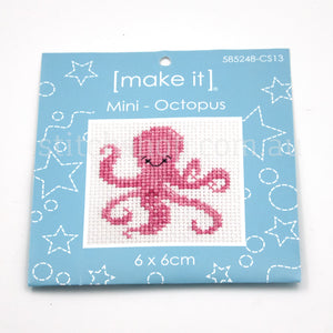 Mini Cross Stitch Kit - octopus (9313792542377)