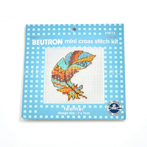 Mini Cross Stitch Kit - feather (9314874821496)