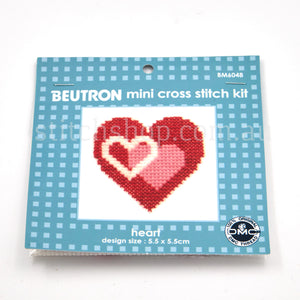 Mini Cross Stitch Kit - heart (9329809020998)