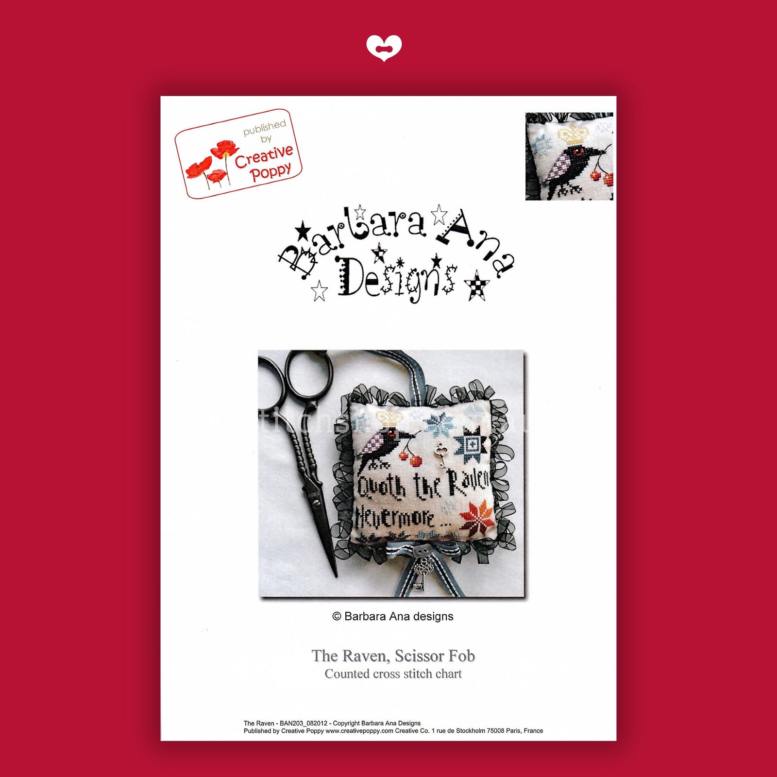 The Raven Scissor Fob