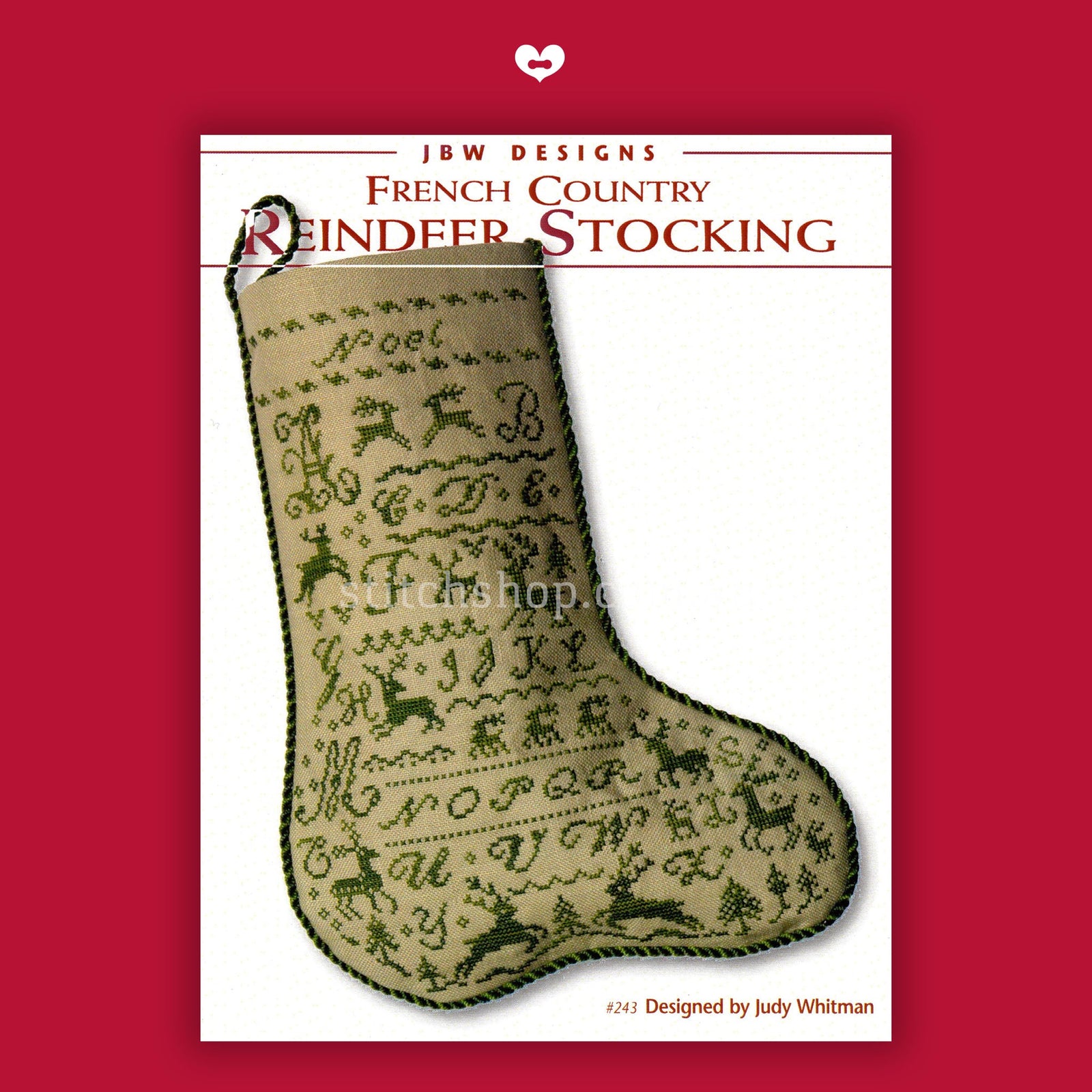 French Country Reindeer Stocking - Default Title (FCRS)