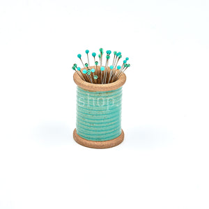 Cohana Glass Headed Sewing Pins in Cherry Wood Box