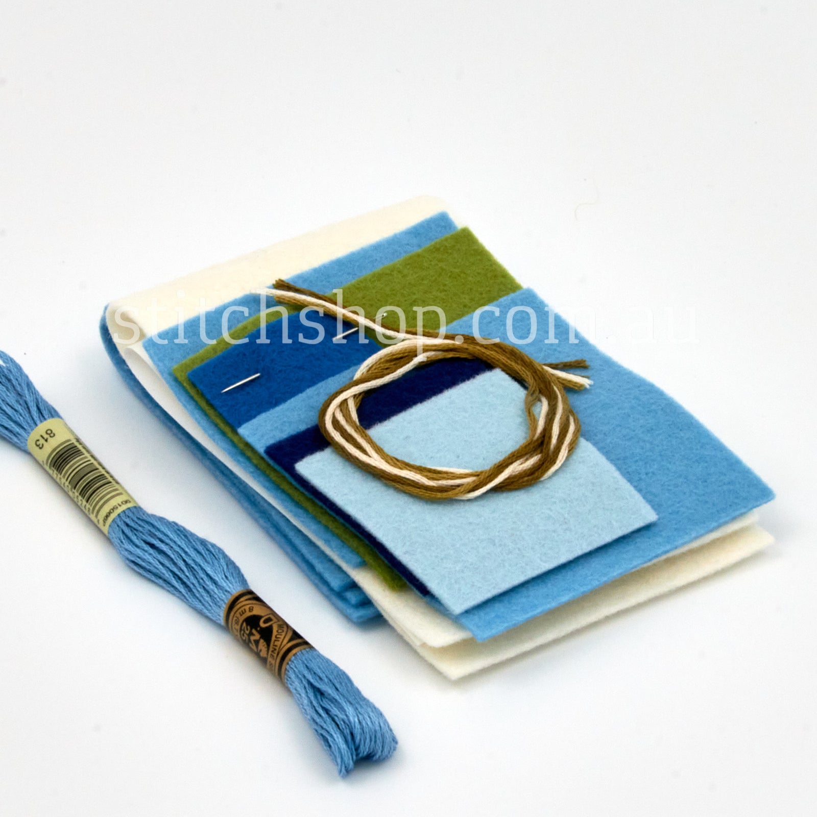 Hollyhock Needlecase KIT - Powder Blue (HHBlue)