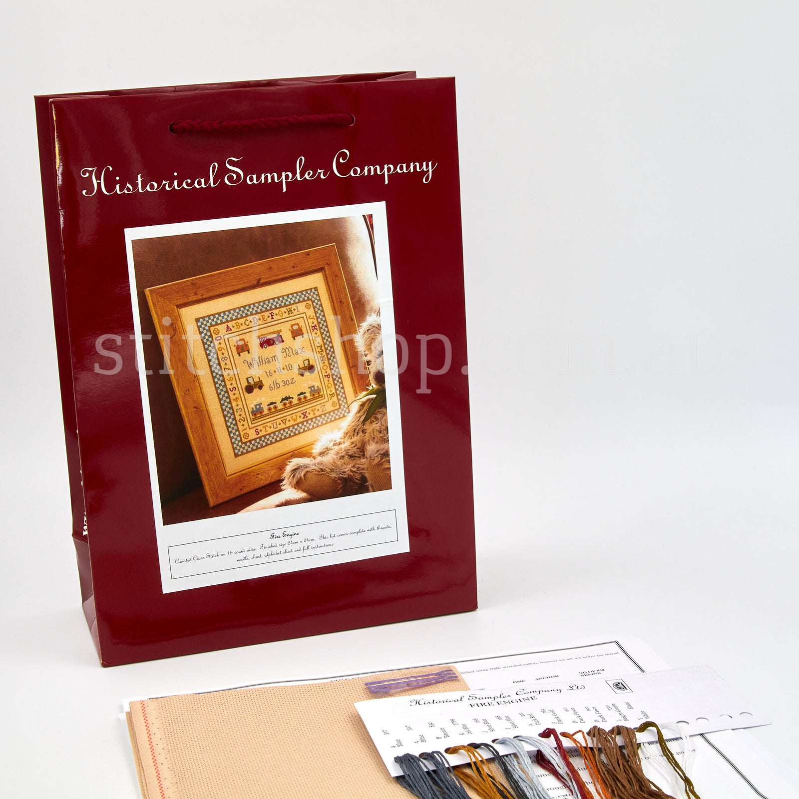 Fire Engine Birth Sampler (16Ct AIDA) - Default Title (HSCFireAIDA)