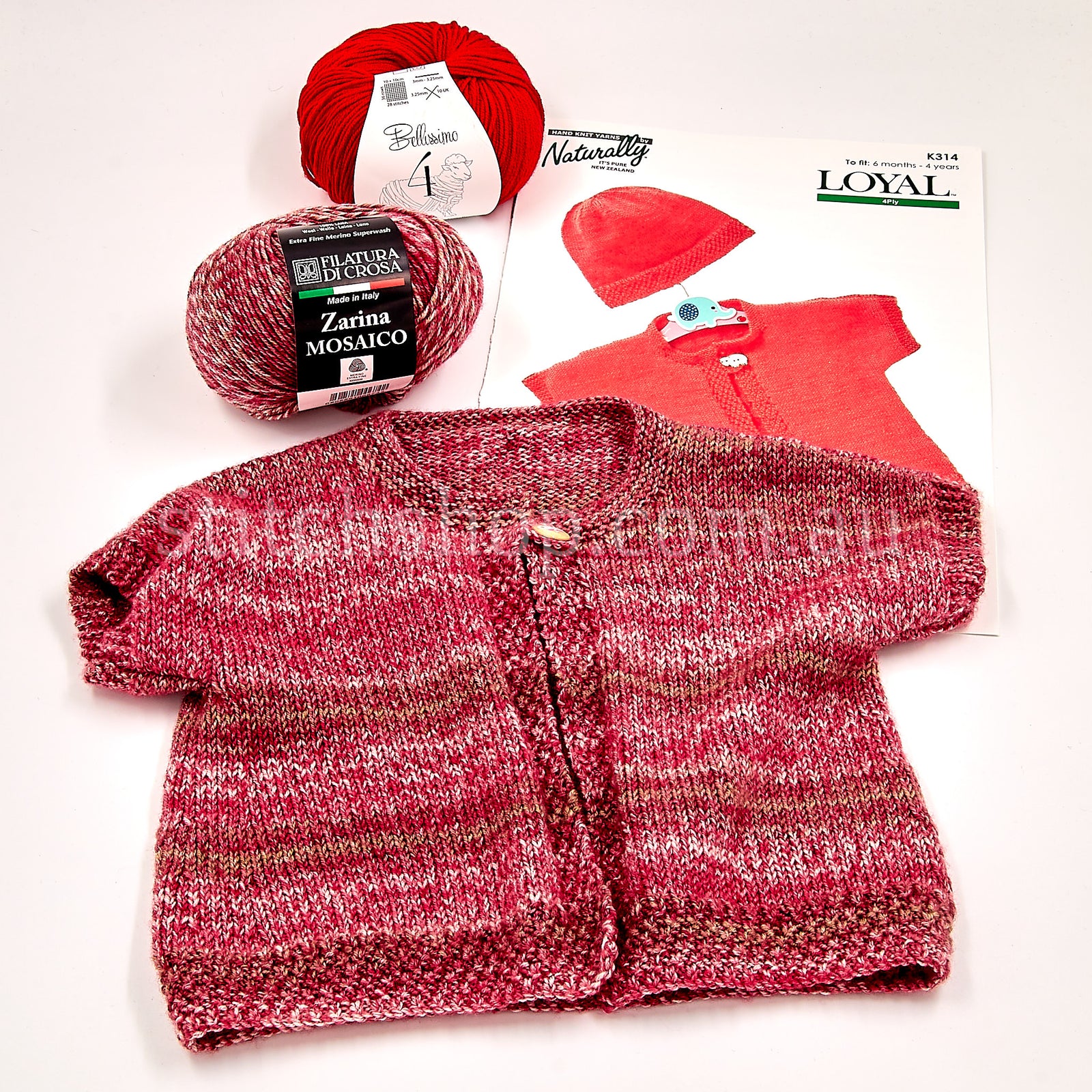Short Sleeve Cardi with Beanie (K314)