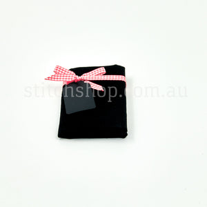 Handkerchief Linen Fat Quarter (55% Linen 45% Cotton) - Black / Fat 1/4 (50x70cm) (PFFatQBl)