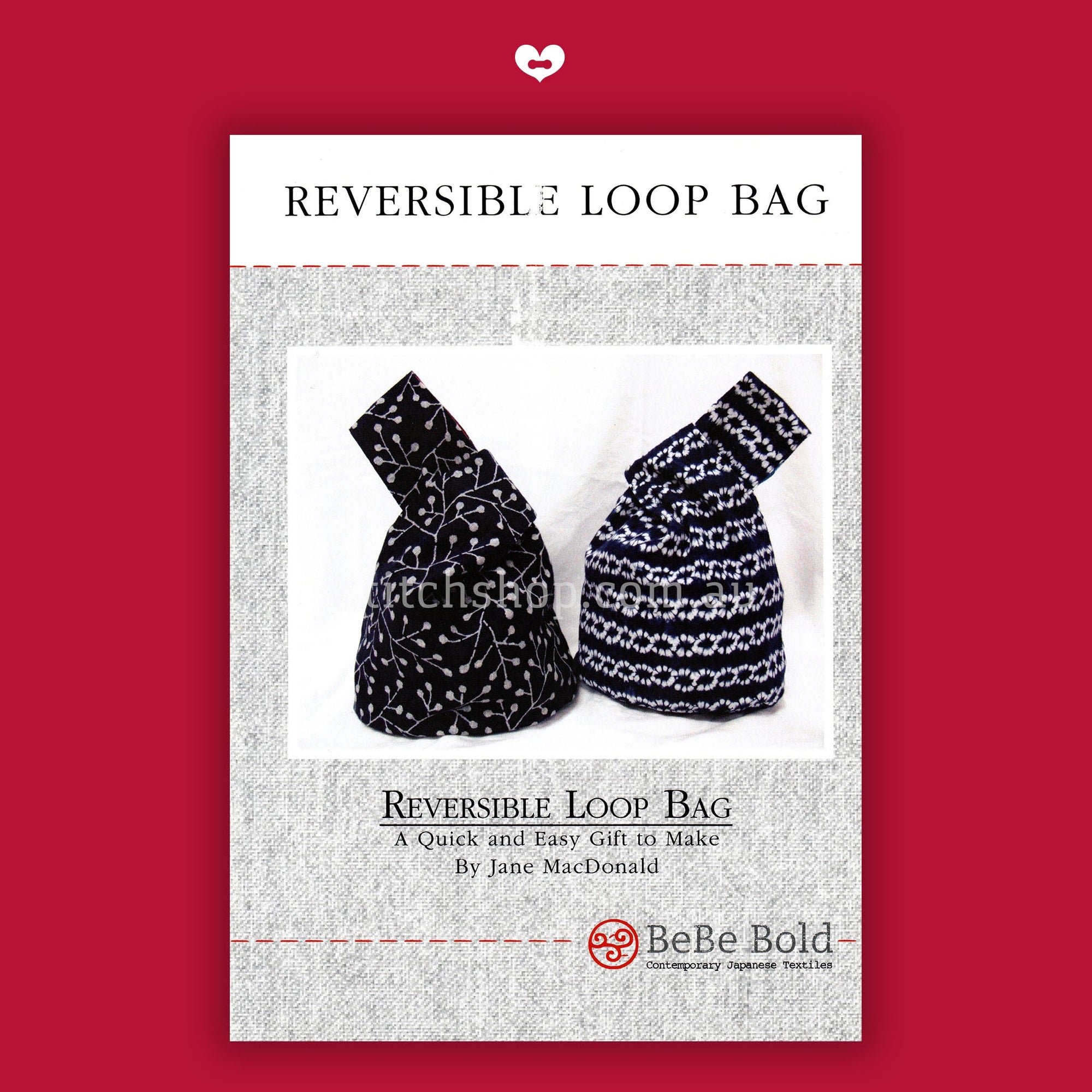 Reversible Loop Bag Pattern (suitable for Boro or Sashiko) - Default Title (RevLoop)