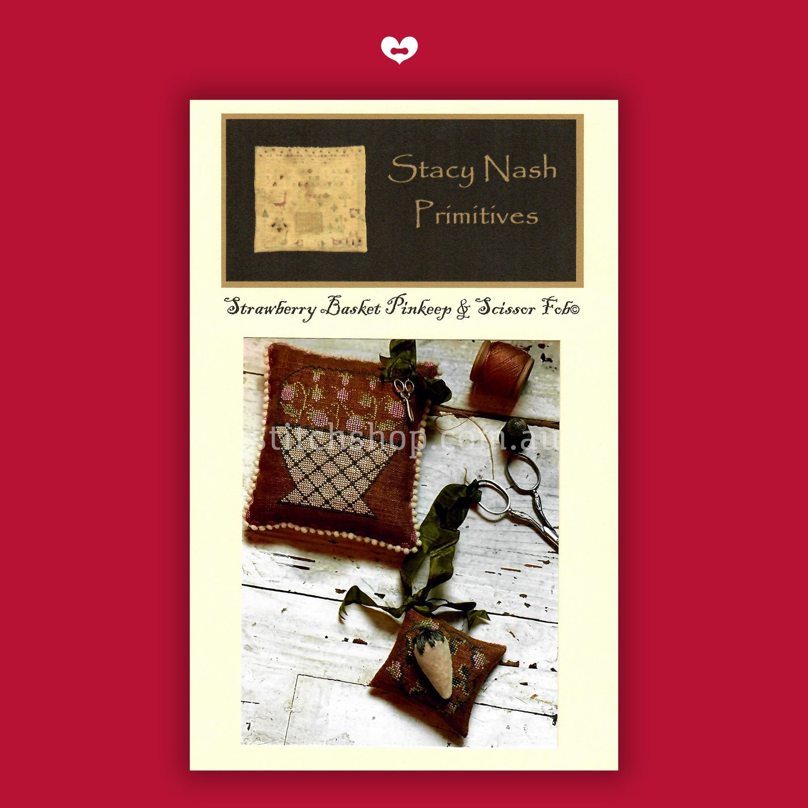 Strawberry Basket Pinkeep & Scissor Fob