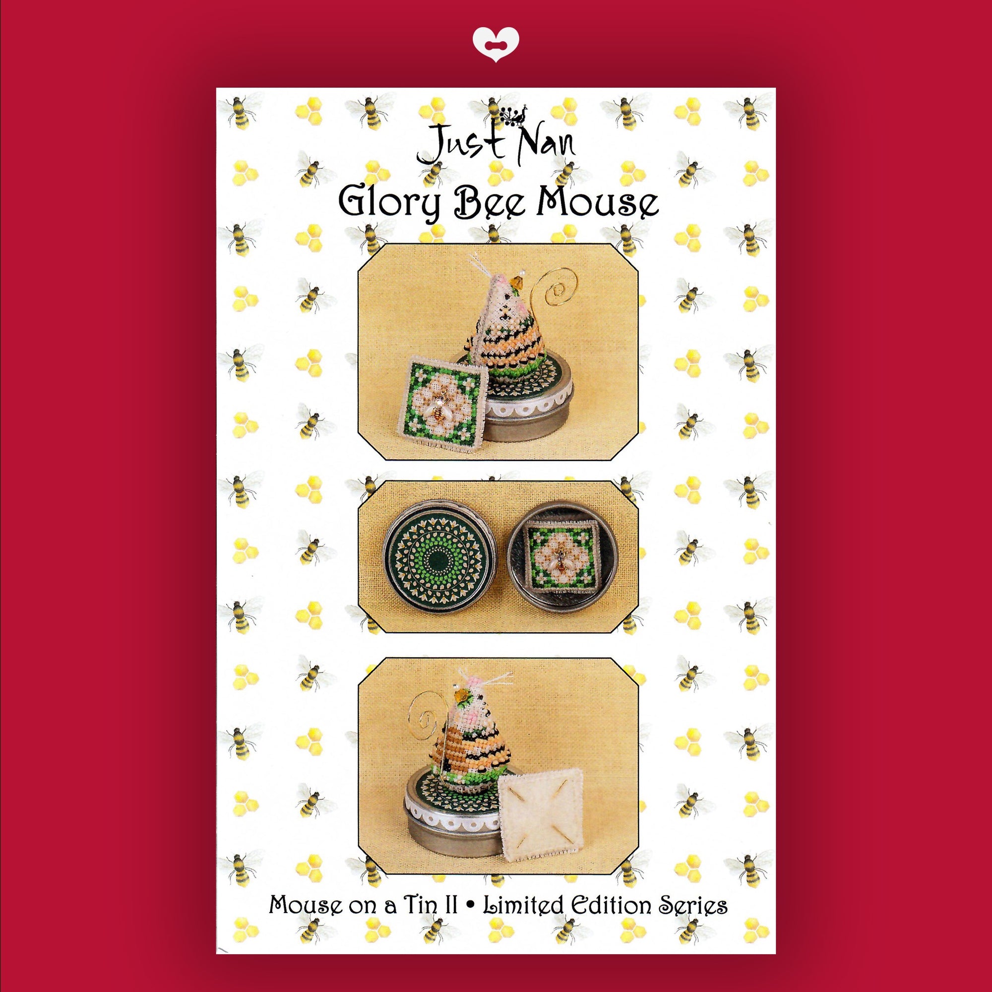 Glory Bee Mouse on a Tin (with linen)